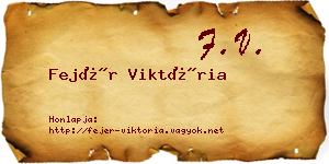 Fejér Viktória névjegykártya